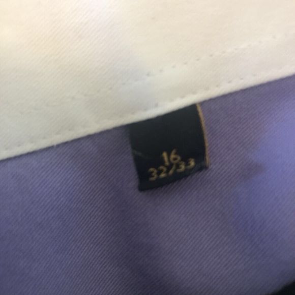 Donald J. Trump Mens Dress Shirt Purple Point Collar Pocket French Cuff 16 - Picture 5 of 9